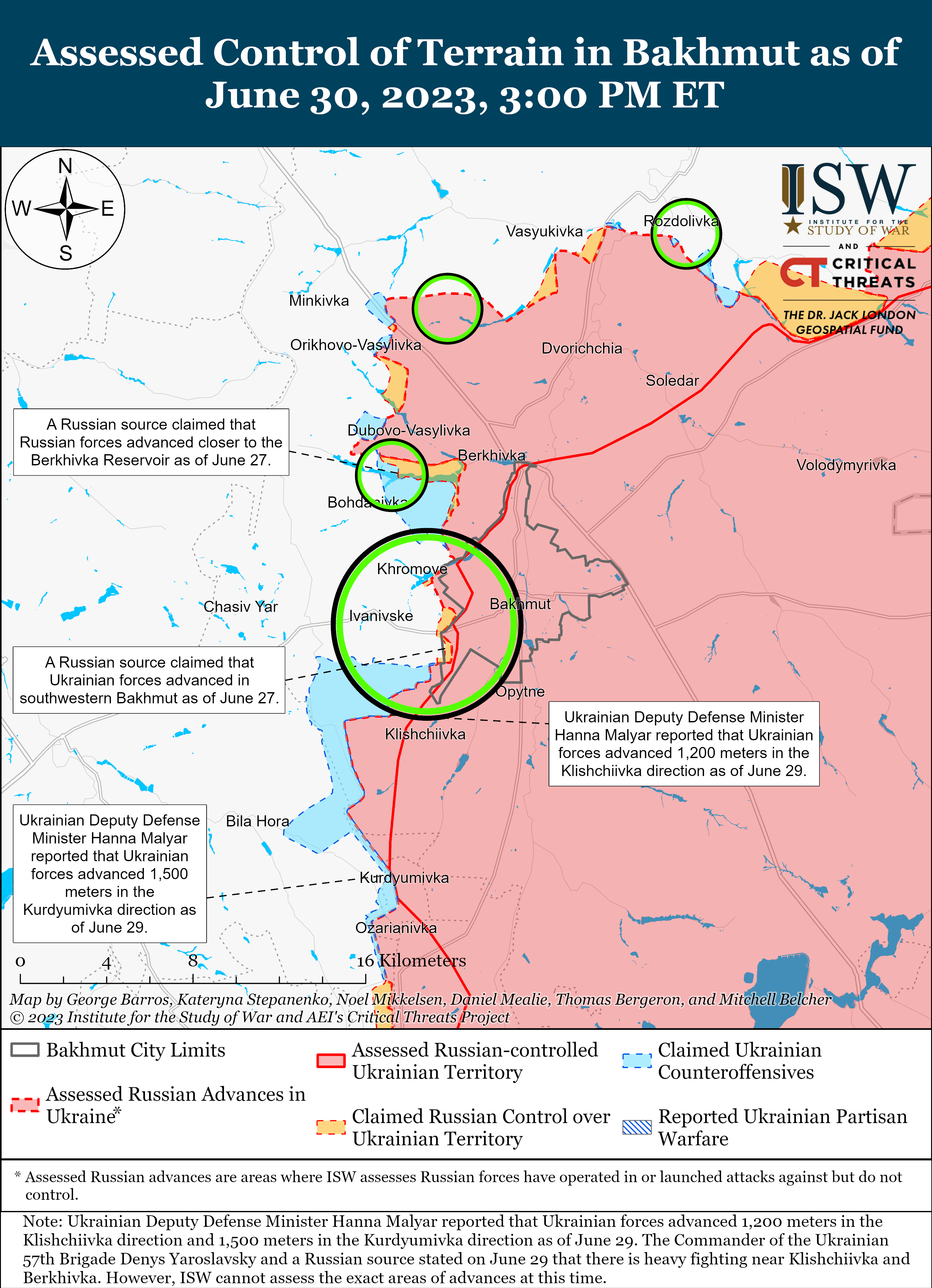 ЗСУ ведуть наступальні дії та закріпляються відразу на кількох напрямках: карти боїв ISW